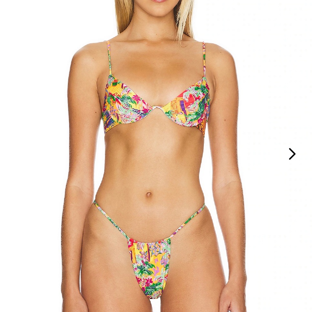 Lovers + Friends Tropical Multicolor Underwire Bikini Set